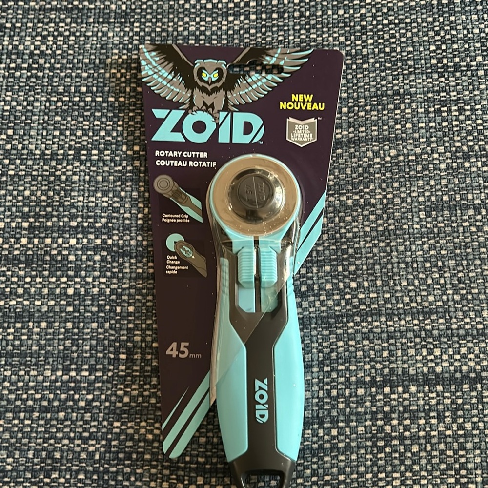 ZOID Tools 45mm Rotary Cutter W Soft Touch Handle Quilting Sewing NEW In Package